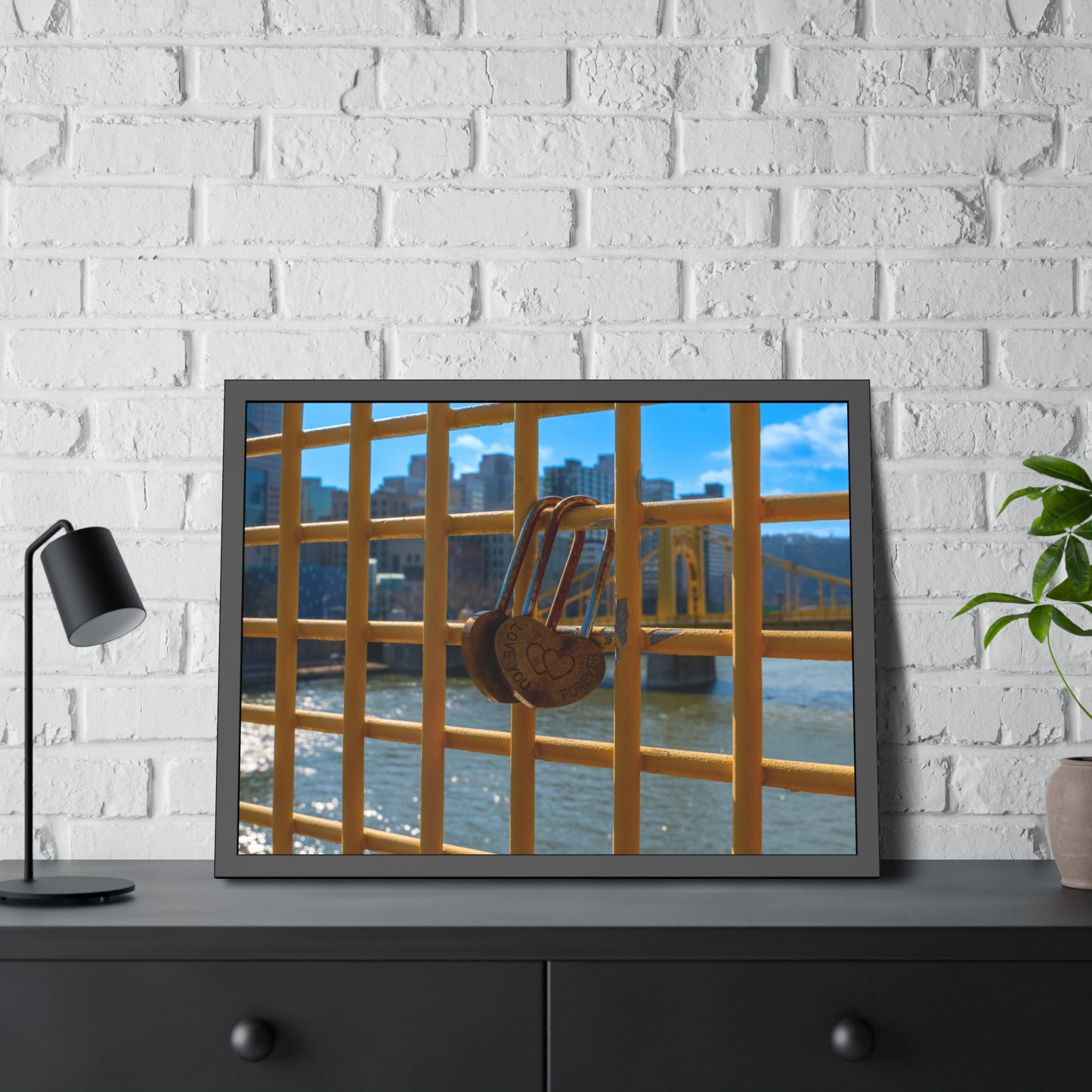 Copy of Own Pittsburgh: Limited Edition 2 Lovers in Pittsburgh Cityscape Photography Print – Featuring the Golden Triangle, Steelers, Penguins, Yellow Bridges & More – Fine Art, Semi-Gloss, or Matte – Framed or Unframed Luxury Wall Art