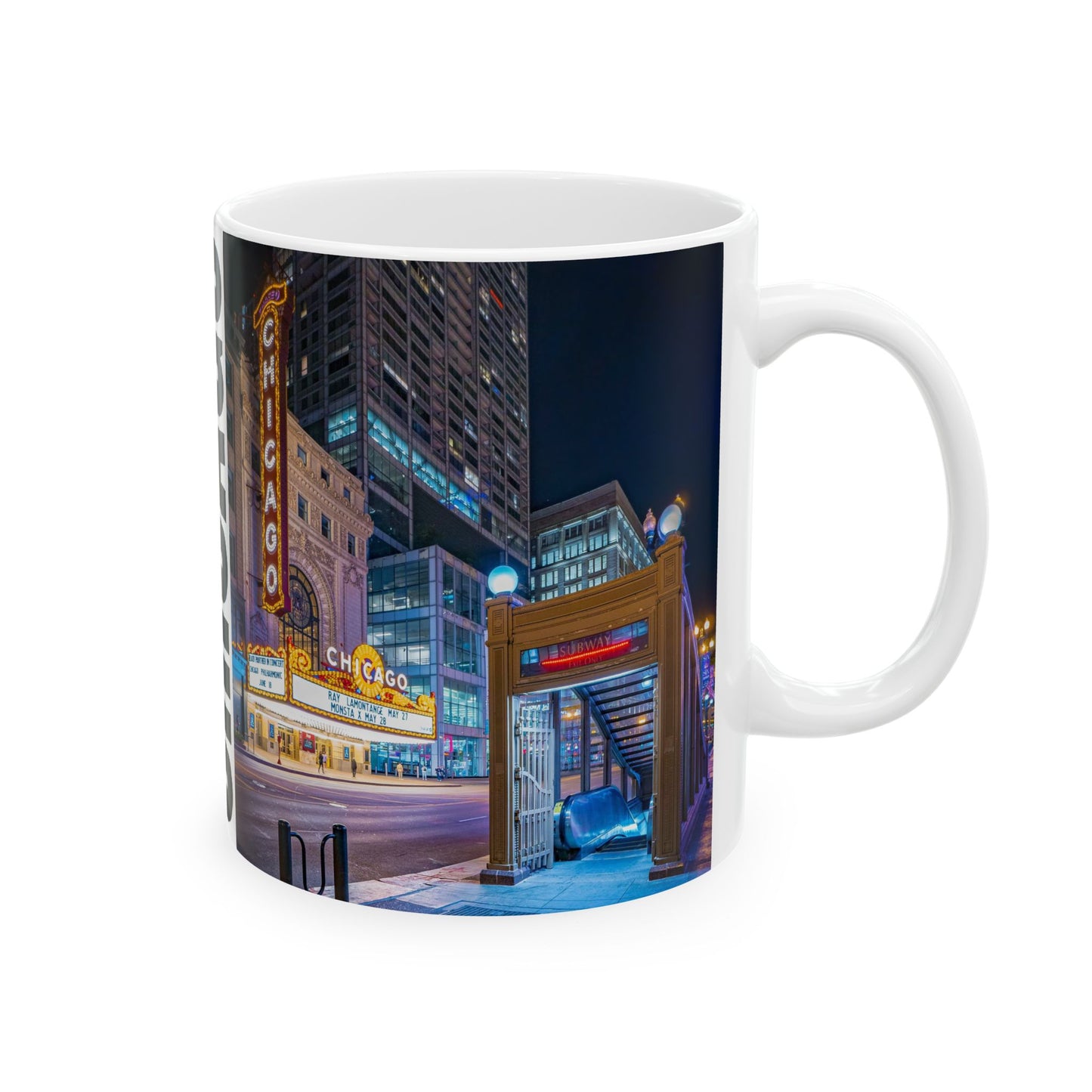 Chicago Coffee Mug, Coffee Gift for Her or Him, Coffee Cup Custom, Kitchen Decor, Small Office Gift, Gifts for Mom, Dad, Coworker, Employees