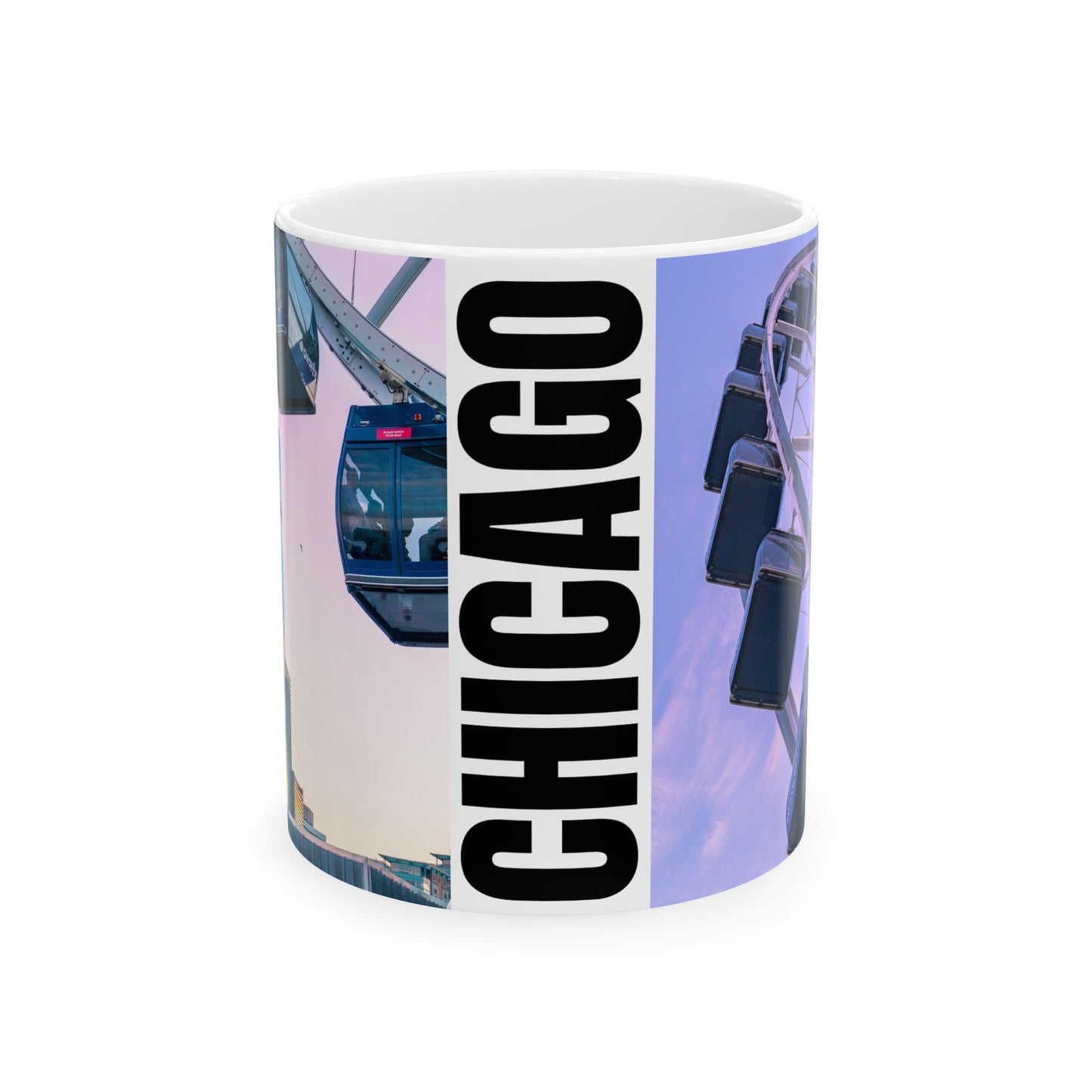 Chicago Coffee Mug, Coffee Gift for Her or Him, Coffee Cup Custom, Kitchen Decor, Small Office Gift, Gifts for Mom, Dad, Coworker, Employees