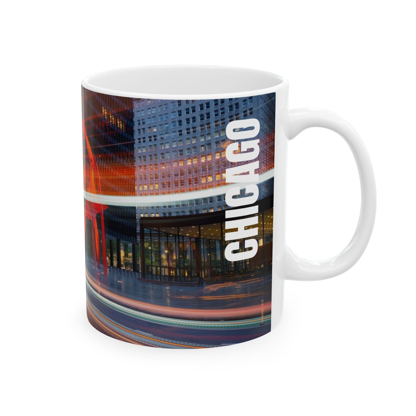 Chicago Coffee Mug, Coffee Gift for Her or Him, Coffee Cup Custom, Kitchen Decor, Small Office Gift, Gifts for Mom, Dad, Coworker, Employees