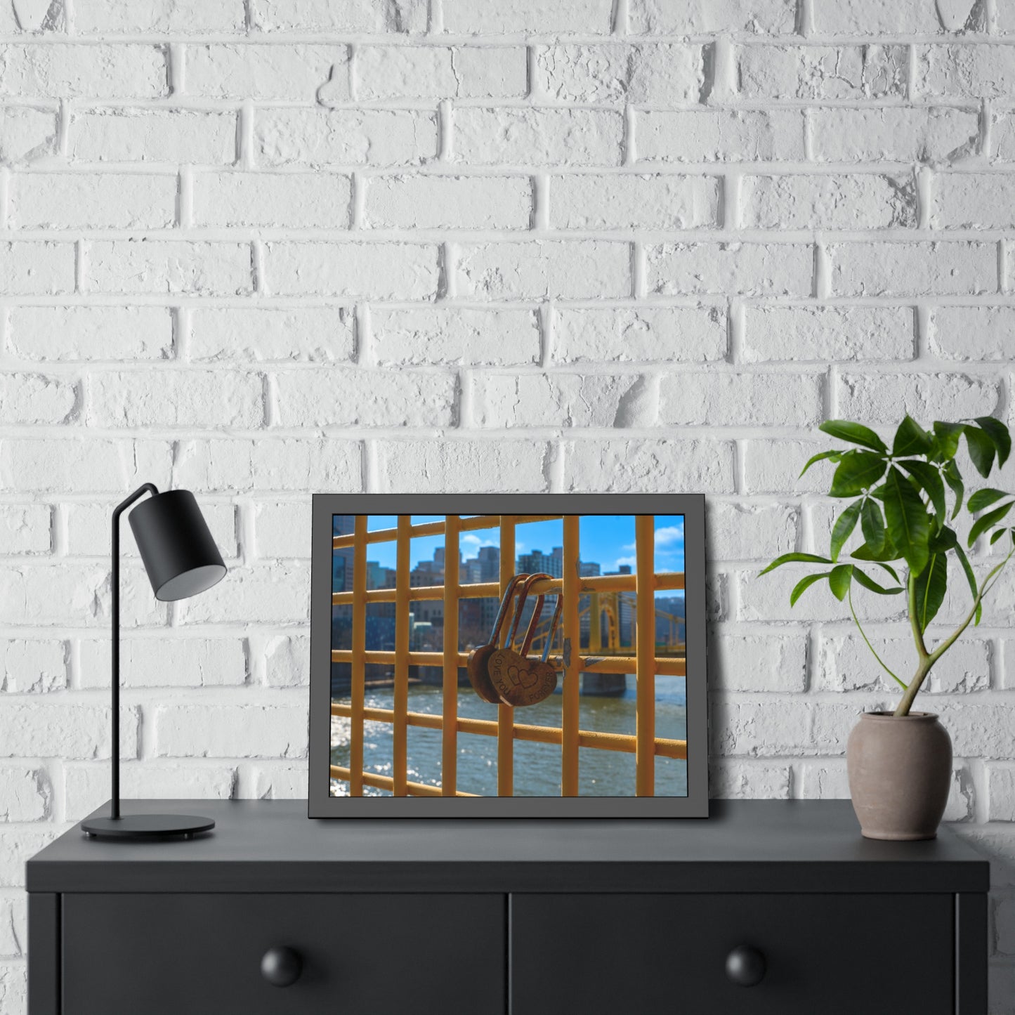 Copy of Own Pittsburgh: Limited Edition 2 Lovers in Pittsburgh Cityscape Photography Print – Featuring the Golden Triangle, Steelers, Penguins, Yellow Bridges & More – Fine Art, Semi-Gloss, or Matte – Framed or Unframed Luxury Wall Art