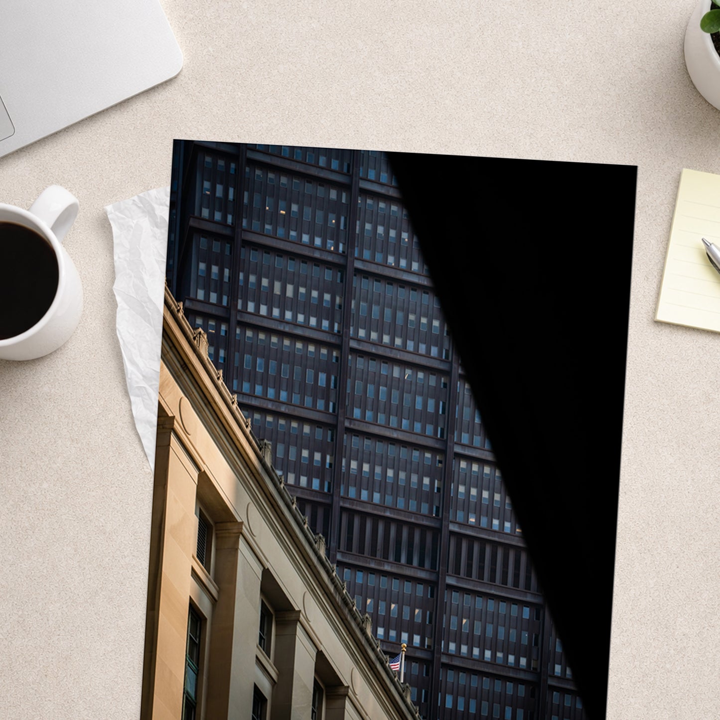 A city in layers  – Unframed Semi-Gloss Photography Print