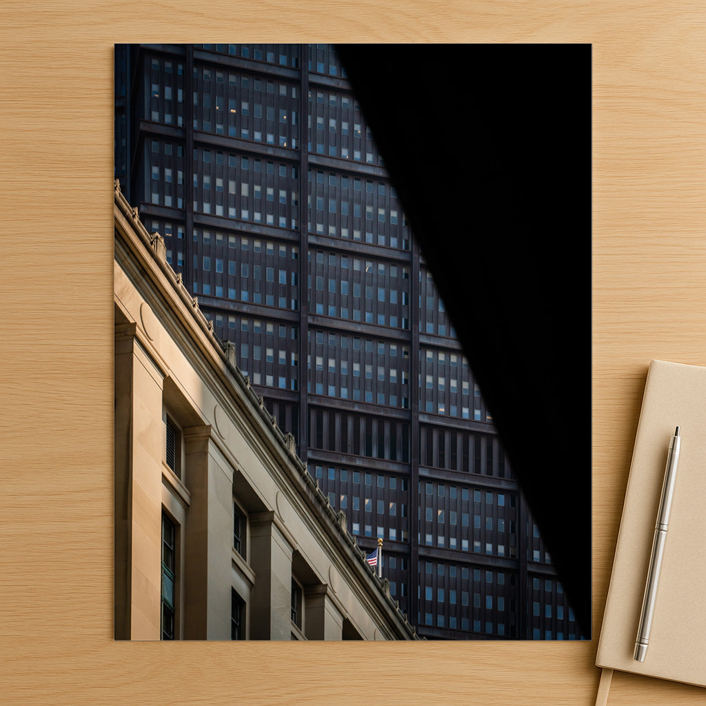 A city in layers  – Unframed Semi-Gloss Photography Print