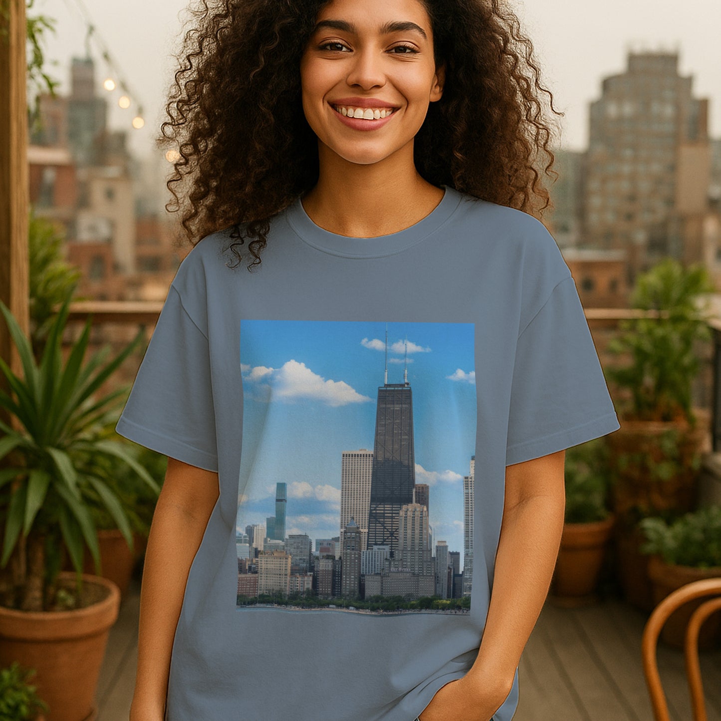 Sky High Confidence – The Hancock Tee That Elevates Your Look