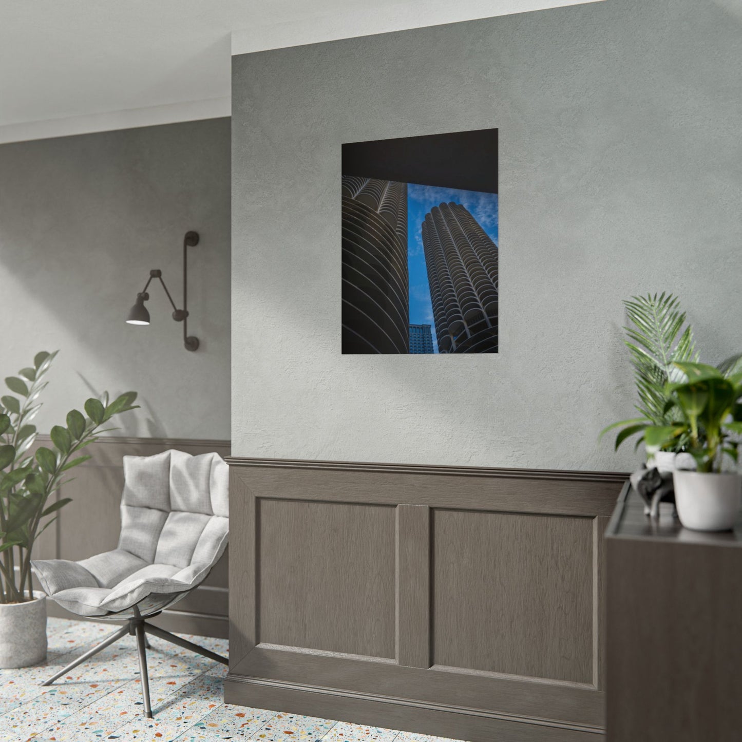 Iconic Corncob building – Unframed Semi-Gloss Photography Print