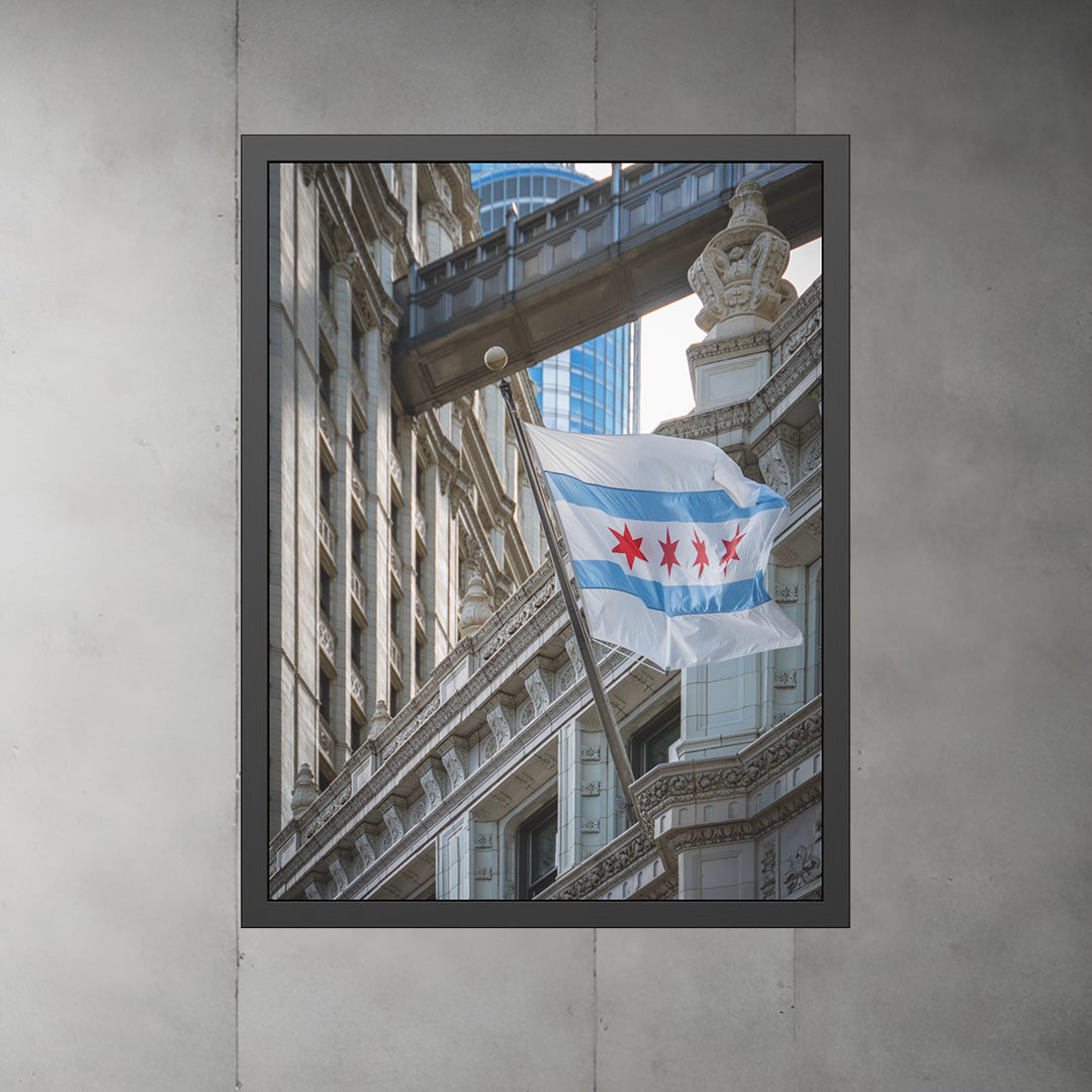 Own Chicago: Chicago Flag Limited Edition Cityscape Photography Print – Fine Art, Semi-Gloss, or Matte – Framed or Unframed Luxury Wall Art
