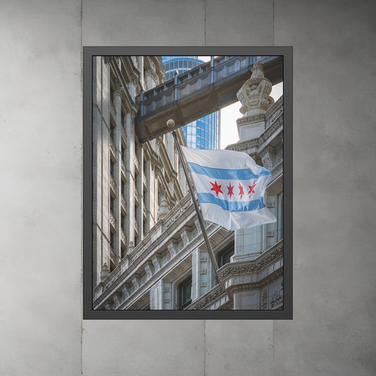 Own Chicago: Chicago Flag Limited Edition Cityscape Photography Print – Fine Art, Semi-Gloss, or Matte – Framed or Unframed Luxury Wall Art