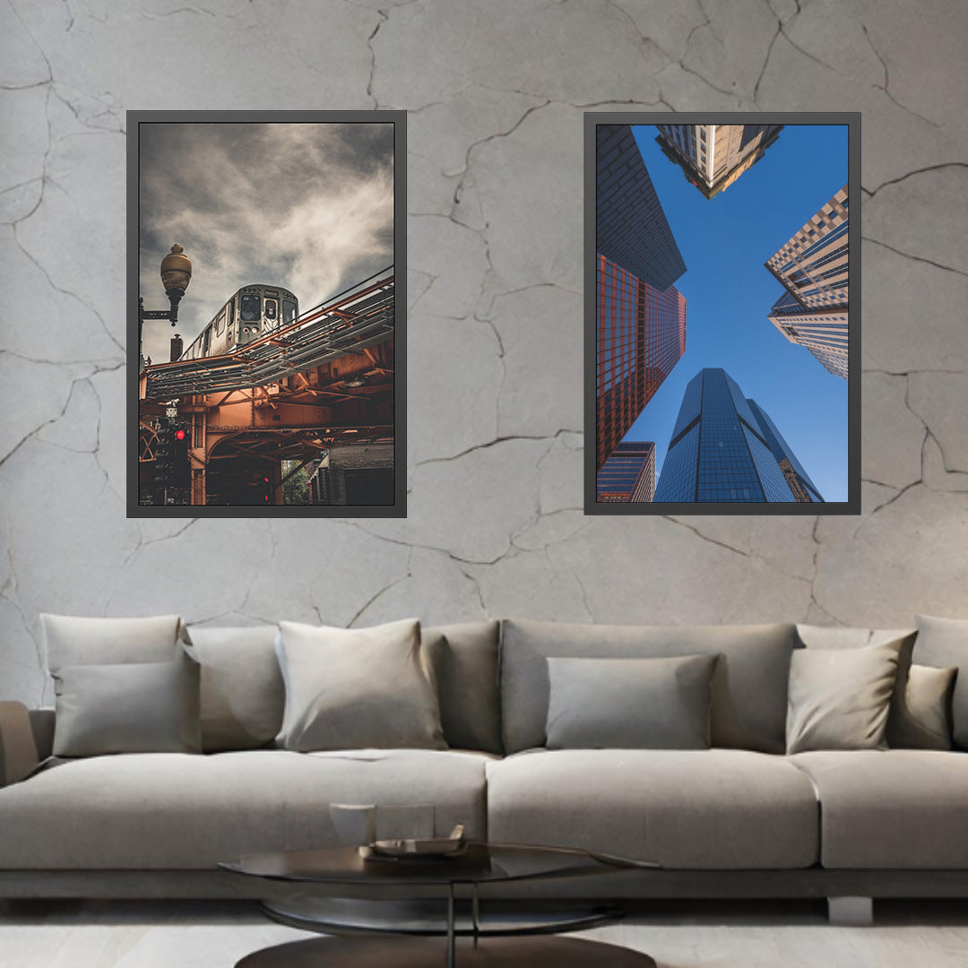Own Chicago: Moody Train Limited Edition Cityscape Photography Print – Fine Art, Semi-Gloss, or Matte – Framed or Unframed Luxury Wall Art