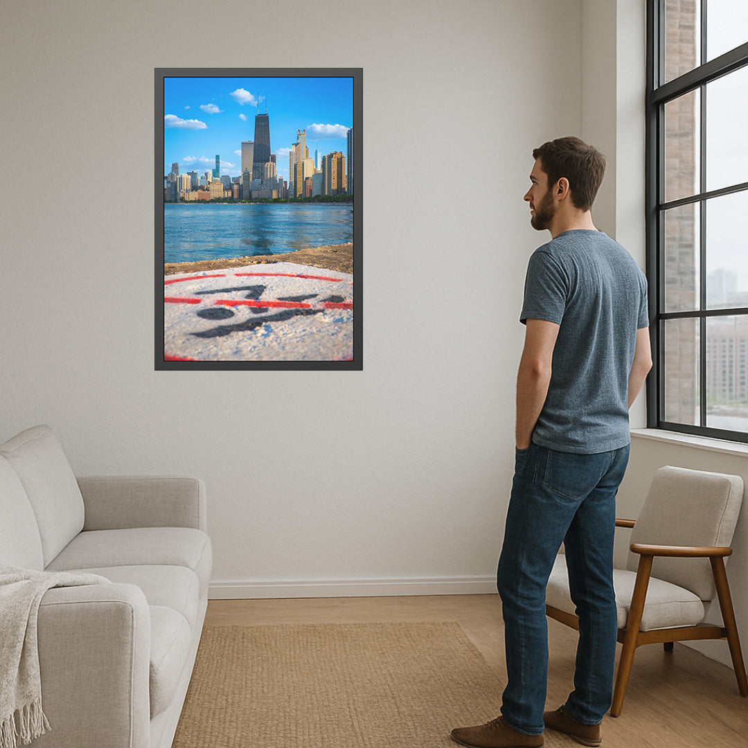 Own Chicago: No Diving Limited Edition Cityscape Photography Print – Fine Art, Semi-Gloss, or Matte – Framed or Unframed Luxury Wall Art