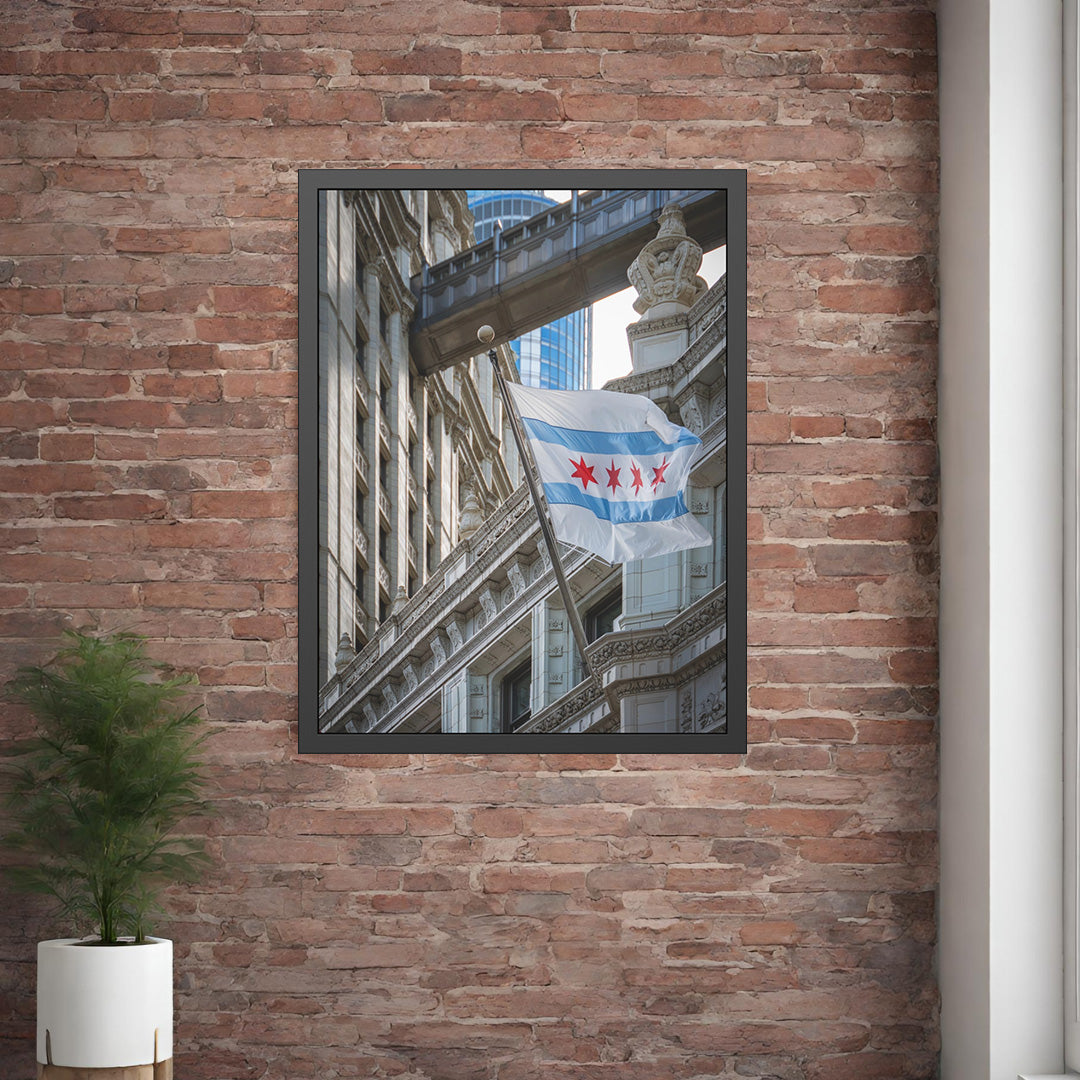Own Chicago: Chicago Flag Limited Edition Cityscape Photography Print – Fine Art, Semi-Gloss, or Matte – Framed or Unframed Luxury Wall Art