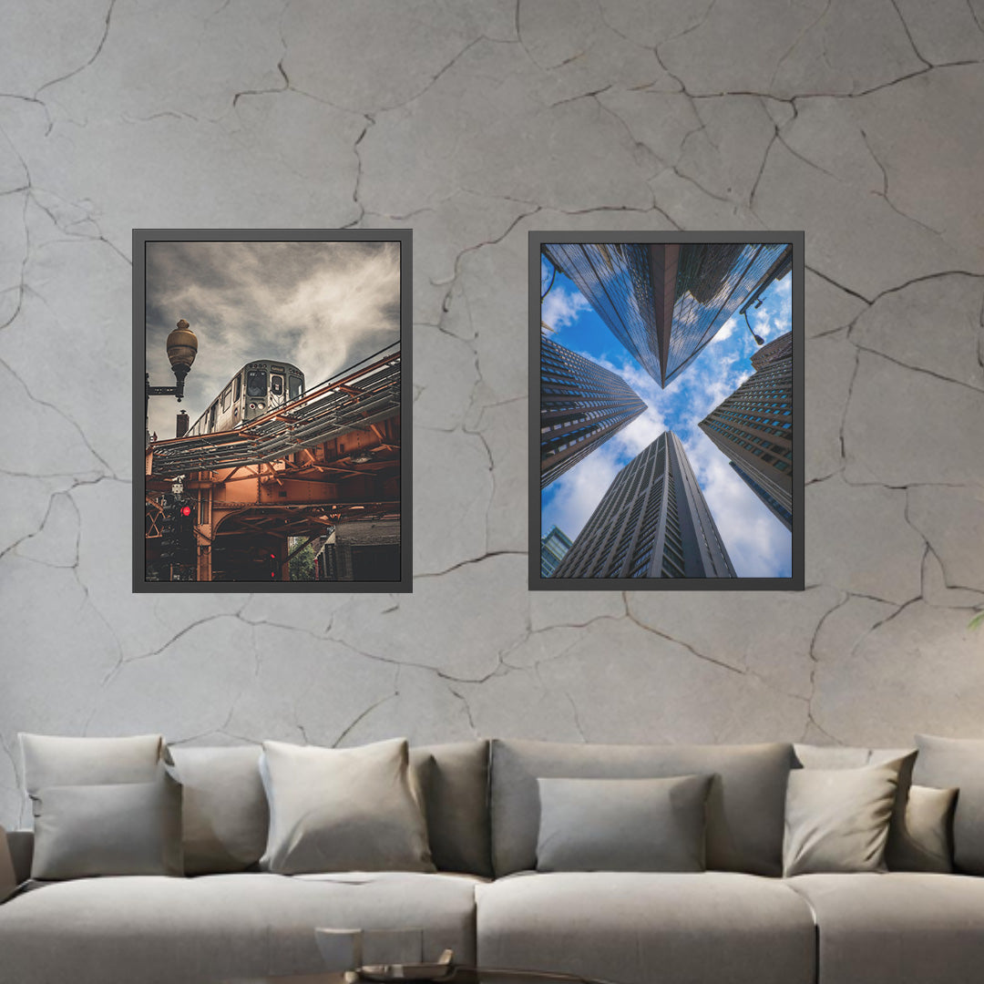 Own Chicago: Moody Train Limited Edition Cityscape Photography Print – Fine Art, Semi-Gloss, or Matte – Framed or Unframed Luxury Wall Art