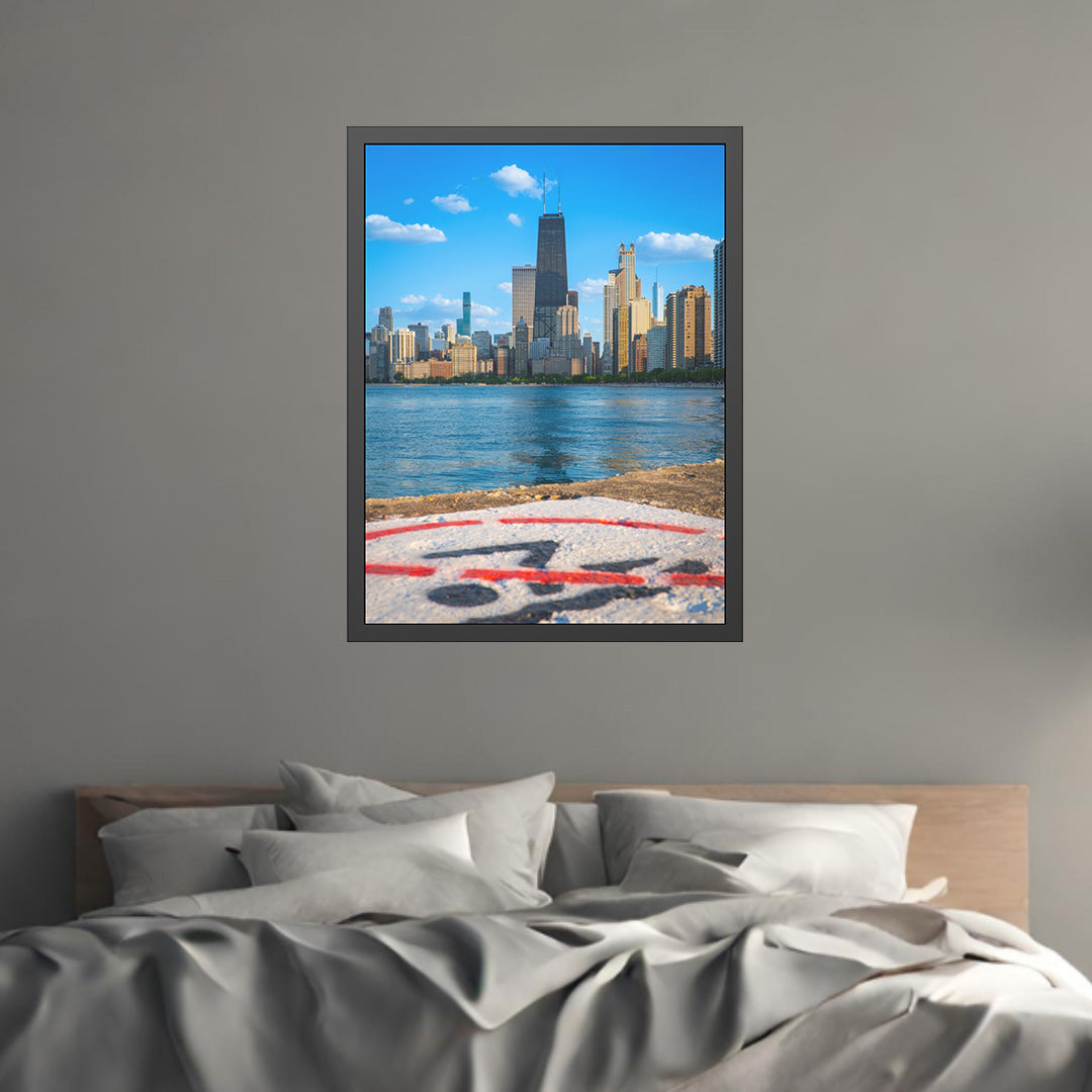 Own Chicago: No Diving Limited Edition Cityscape Photography Print – Fine Art, Semi-Gloss, or Matte – Framed or Unframed Luxury Wall Art