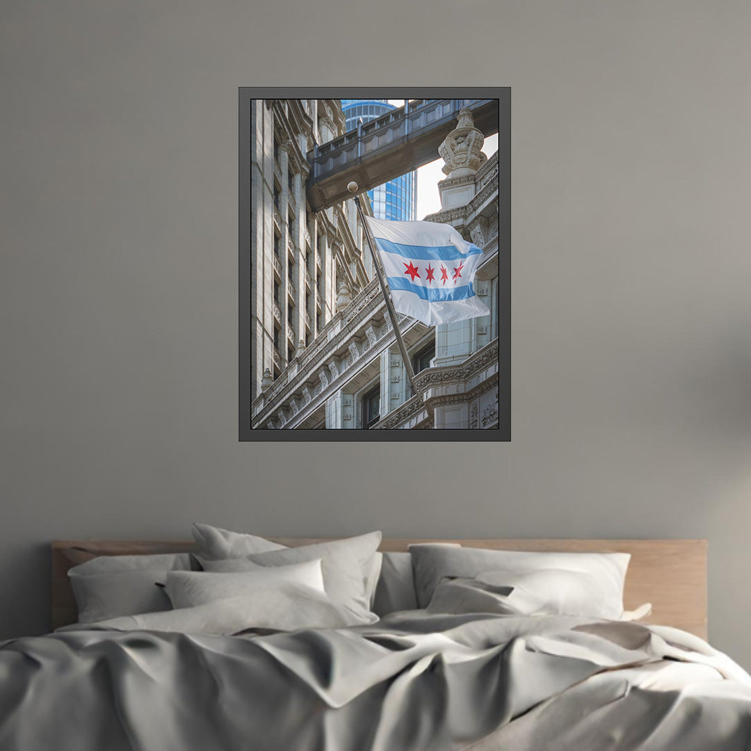 Own Chicago: Chicago Flag Limited Edition Cityscape Photography Print – Fine Art, Semi-Gloss, or Matte – Framed or Unframed Luxury Wall Art