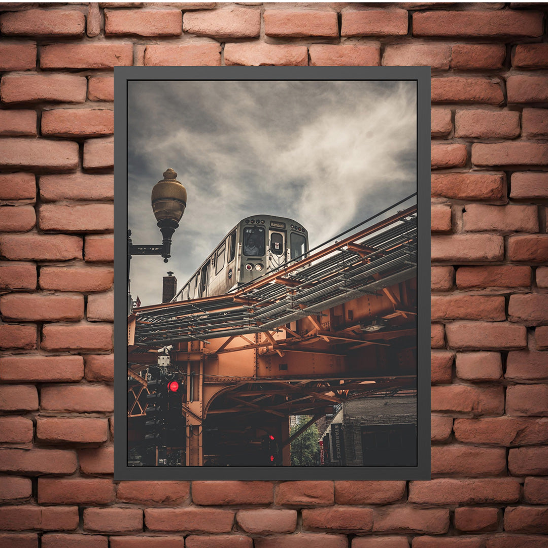 Own Chicago: Moody Train Limited Edition Cityscape Photography Print – Fine Art, Semi-Gloss, or Matte – Framed or Unframed Luxury Wall Art