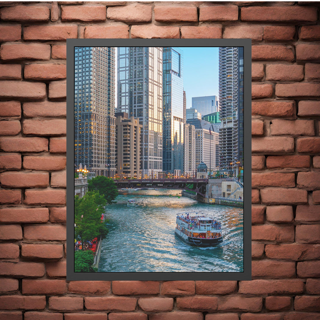 Own Chicago: Chicago River Limited Edition Cityscape Photography Print – Fine Art, Semi-Gloss, or Matte – Framed or Unframed Luxury Wall Art