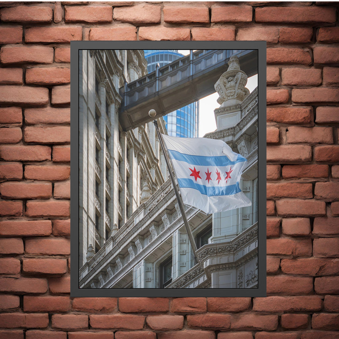Own Chicago: Chicago Flag Limited Edition Cityscape Photography Print – Fine Art, Semi-Gloss, or Matte – Framed or Unframed Luxury Wall Art