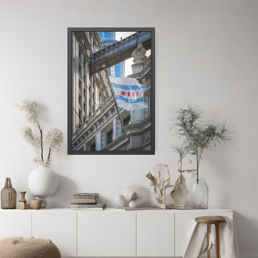 Own Chicago: Chicago Flag Limited Edition Cityscape Photography Print – Fine Art, Semi-Gloss, or Matte – Framed or Unframed Luxury Wall Art
