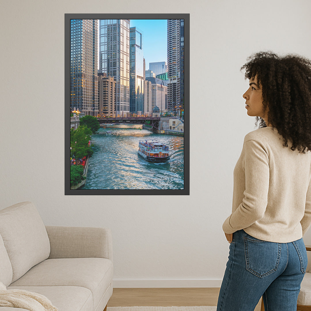 Own Chicago: Chicago River Limited Edition Cityscape Photography Print – Fine Art, Semi-Gloss, or Matte – Framed or Unframed Luxury Wall Art
