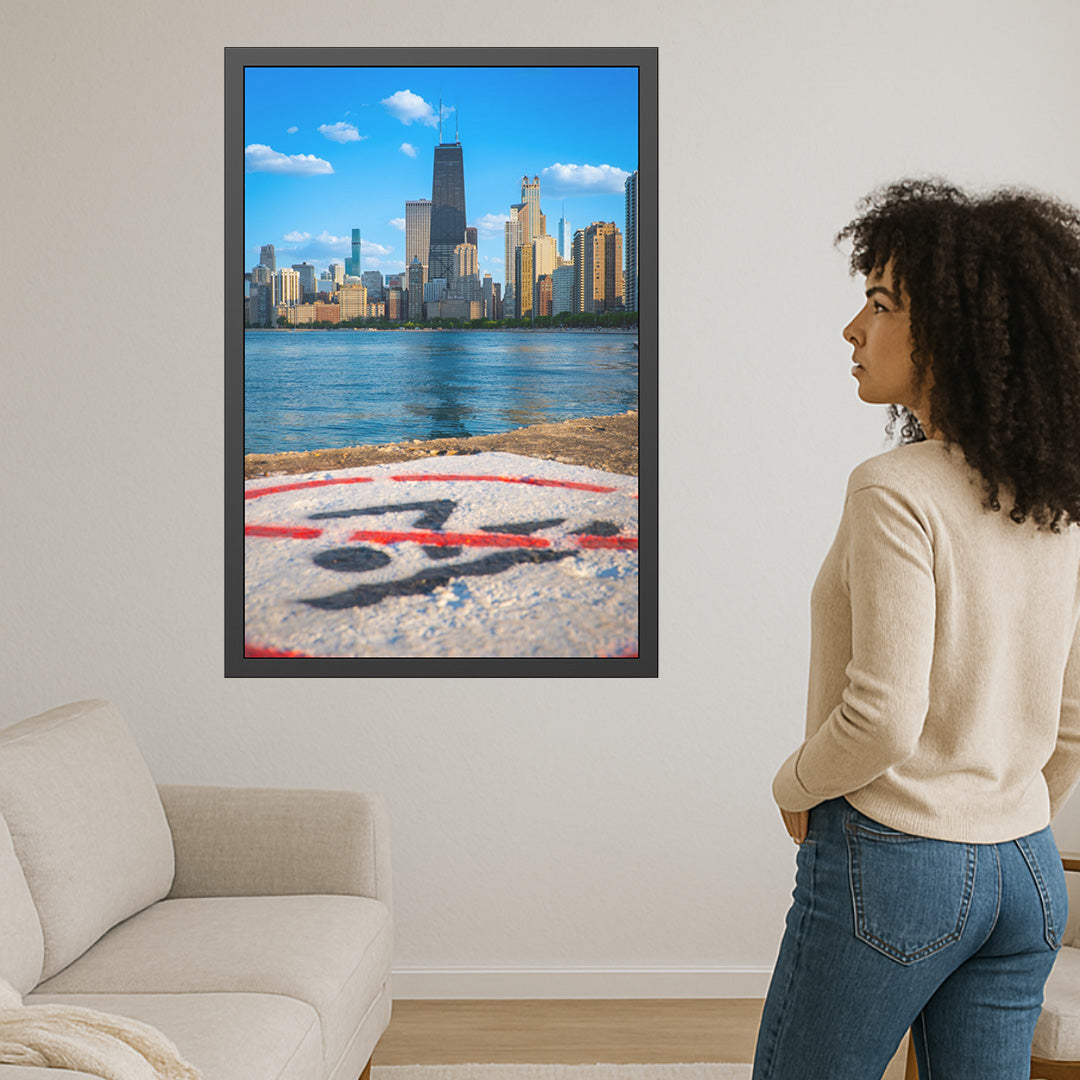 Own Chicago: No Diving Limited Edition Cityscape Photography Print – Fine Art, Semi-Gloss, or Matte – Framed or Unframed Luxury Wall Art