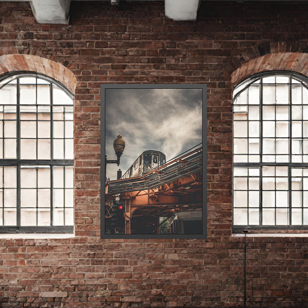 Own Chicago: Moody Train Limited Edition Cityscape Photography Print – Fine Art, Semi-Gloss, or Matte – Framed or Unframed Luxury Wall Art