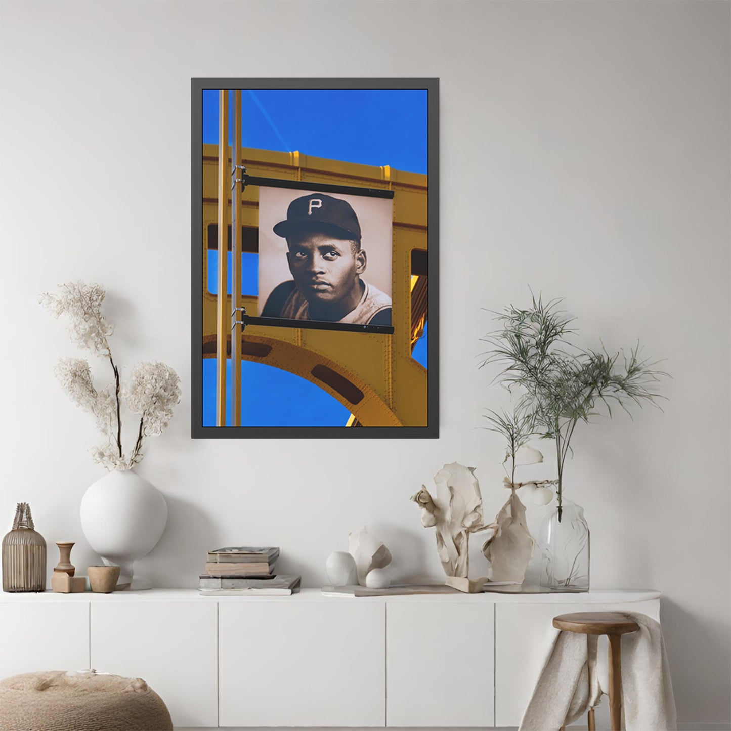 Own Pittsburgh: Limited Edition Roberto Clemente Photography Print – Featuring the Golden Triangle, Steelers, Penguins, Yellow Bridges & More – Fine Art, Semi-Gloss, or Matte – Framed or Unframed Luxury Wall Art