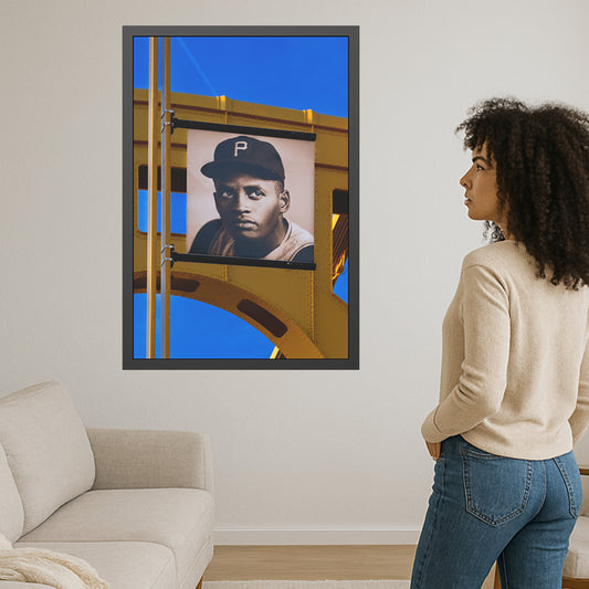Own Pittsburgh: Limited Edition Roberto Clemente Photography Print – Featuring the Golden Triangle, Steelers, Penguins, Yellow Bridges & More – Fine Art, Semi-Gloss, or Matte – Framed or Unframed Luxury Wall Art