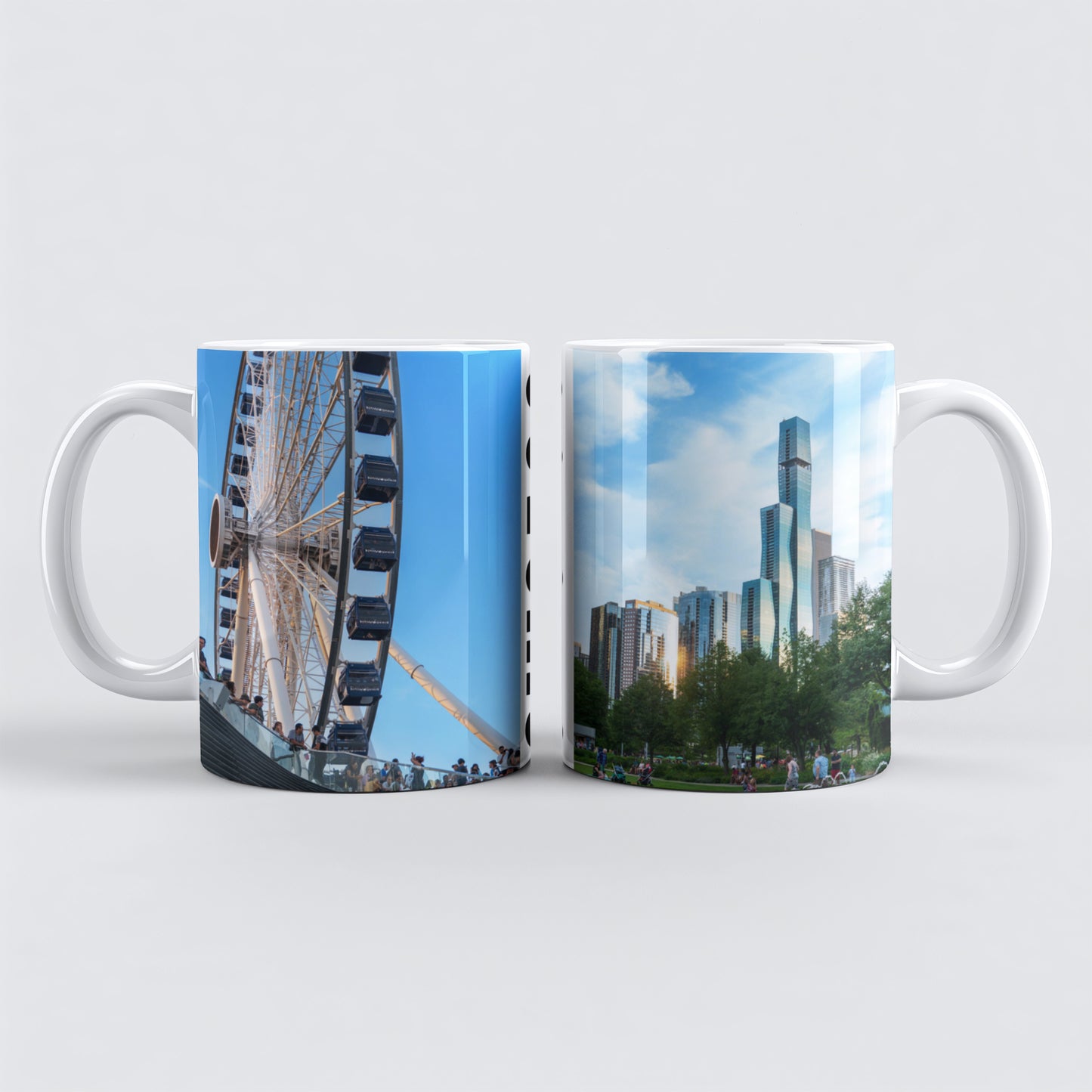 Chicago Coffee Mug, Coffee Gift for Her or Him, Coffee Cup Custom, Kitchen Decor, Small Office Gift, Gifts for Mom, Dad, Coworker, Employees