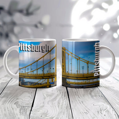 Morning Coffee Meets Pittsburgh Iconic Views – Yellow Bridges Forever
