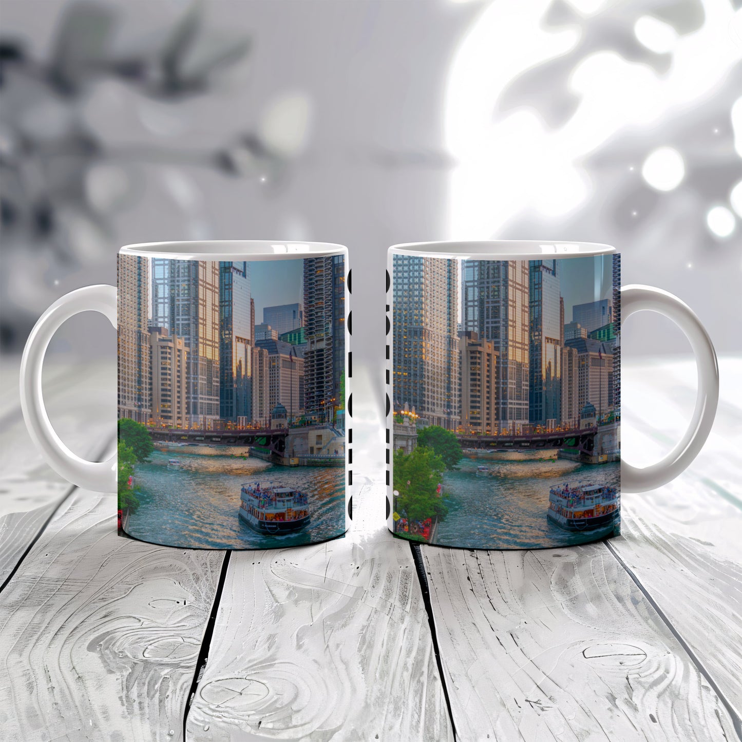 Chicago Coffee Mug, Coffee Gift for Her or Him, Coffee Cup Custom, Kitchen Decor, Small Office Gift, Gifts for Mom, Dad, Coworker, Employees