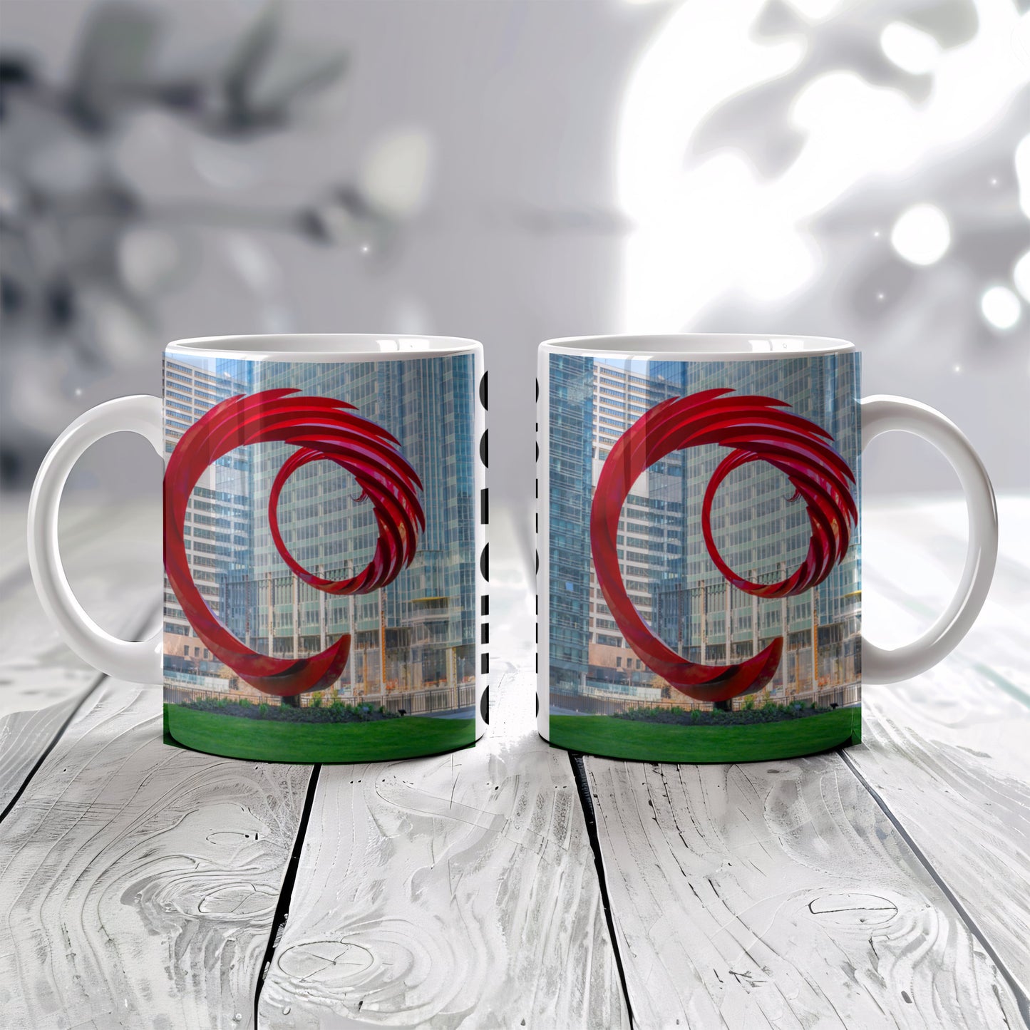 Chicago Coffee Mug, Coffee Gift for Her or Him, Coffee Cup Custom, Kitchen Decor, Small Office Gift, Gifts for Mom, Dad, Coworker, Employees