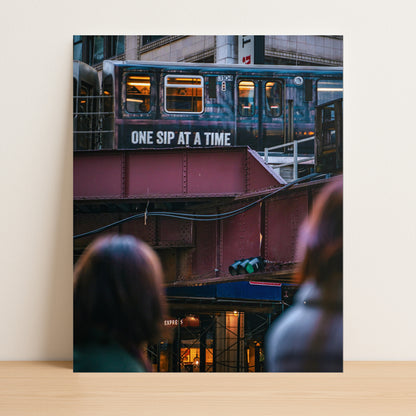 One Sip at a Time – Chicago Urban Photography Print