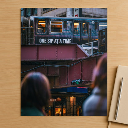 One Sip at a Time – Chicago Urban Photography Print