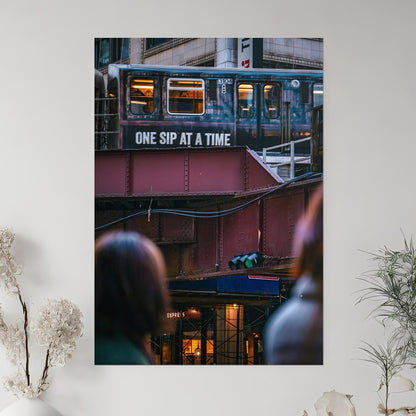 One Sip at a Time – Chicago Urban Photography Print