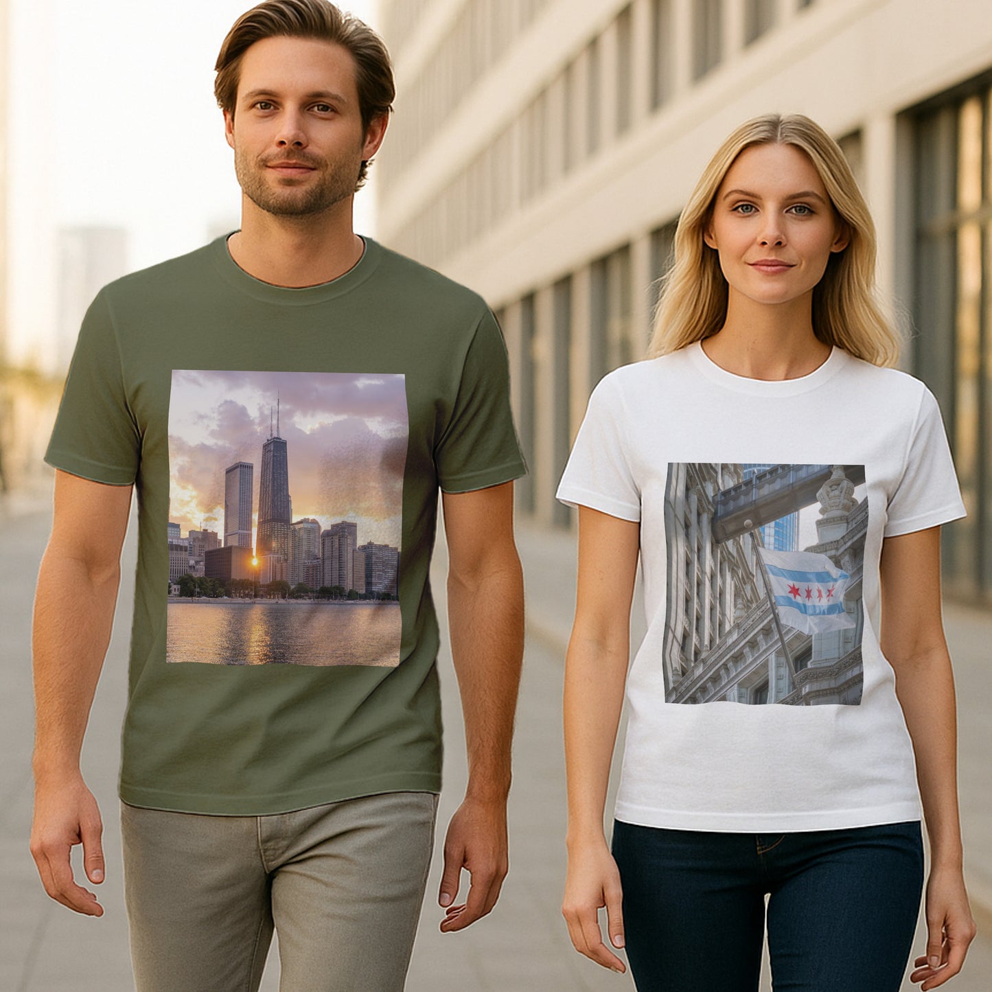 From Dusk to Dawn – Chicago’s Glow, Captured in Cotton