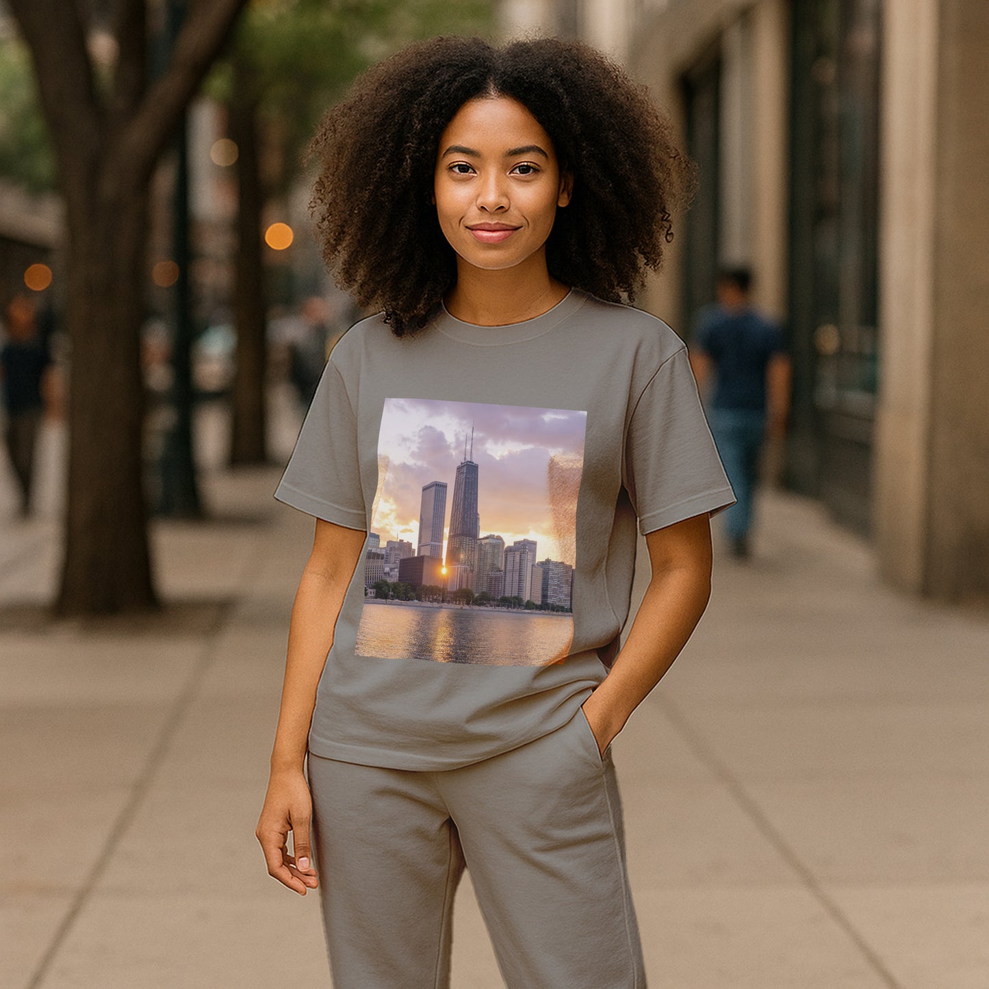 From Dusk to Dawn – Chicago’s Glow, Captured in Cotton