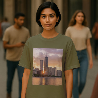 From Dusk to Dawn – Chicago’s Glow, Captured in Cotton