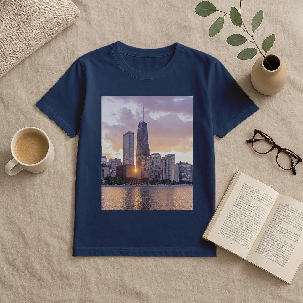 From Dusk to Dawn – Chicago’s Glow, Captured in Cotton