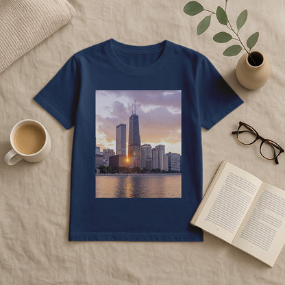 From Dusk to Dawn – Chicago’s Glow, Captured in Cotton