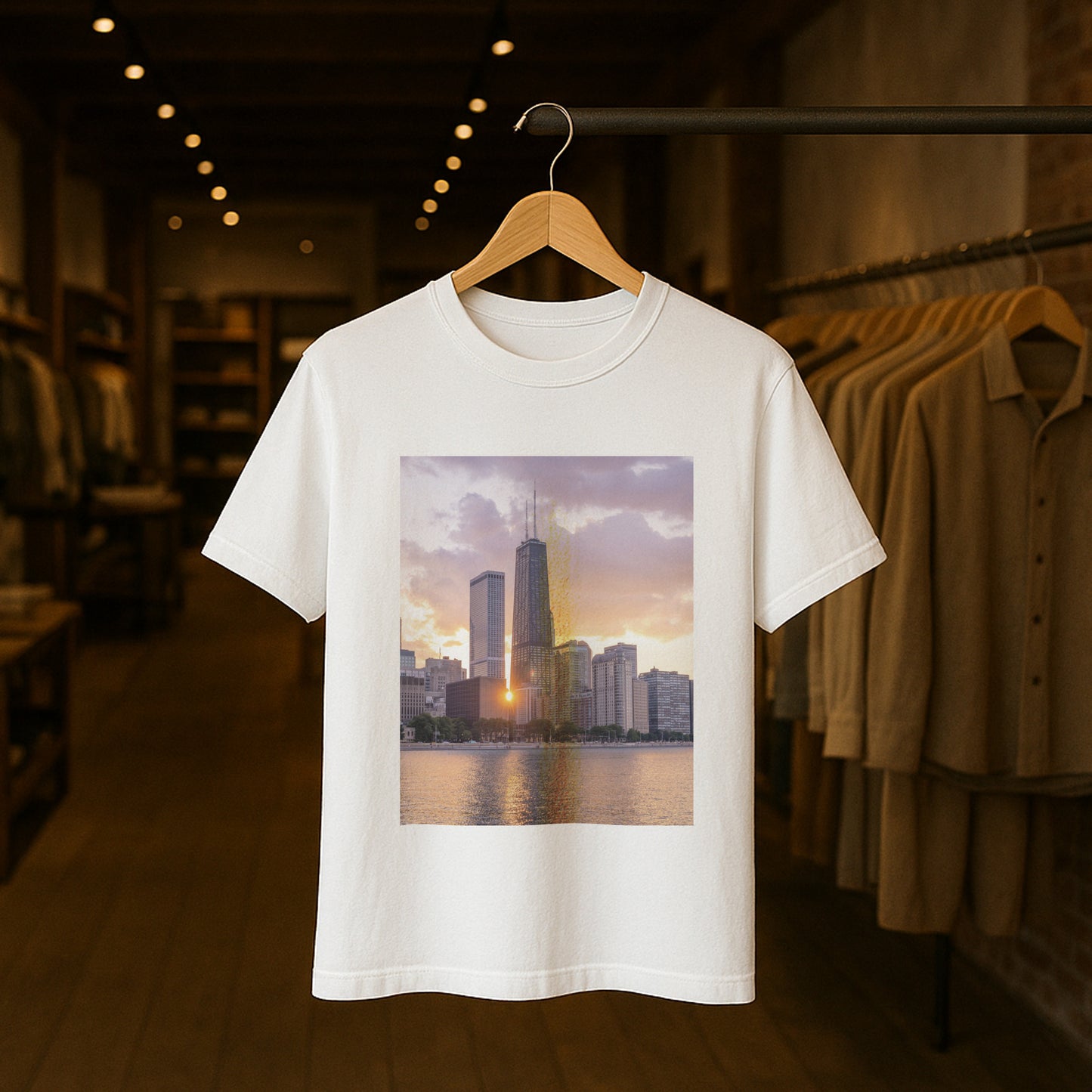 From Dusk to Dawn – Chicago’s Glow, Captured in Cotton