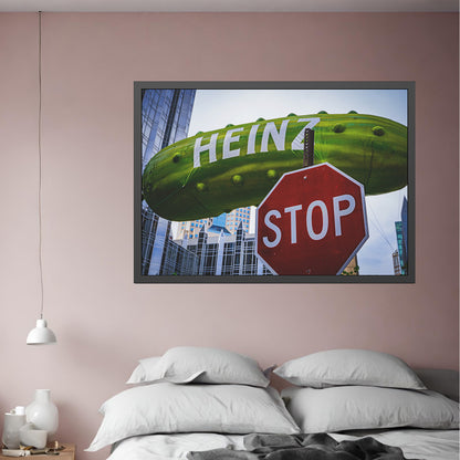 A STOP sign and a Pickle – Modern City Photography Print
