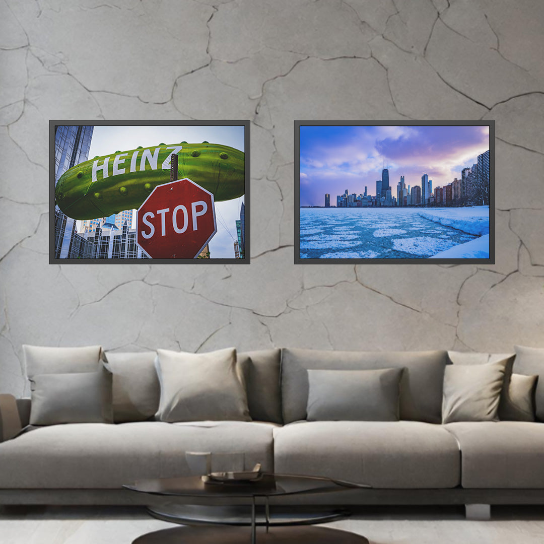 A STOP sign and a Pickle – Modern City Photography Print