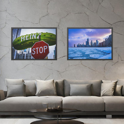 A STOP sign and a Pickle – Modern City Photography Print