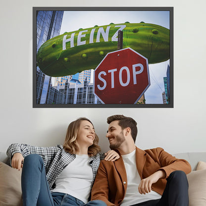 A STOP sign and a Pickle – Modern City Photography Print