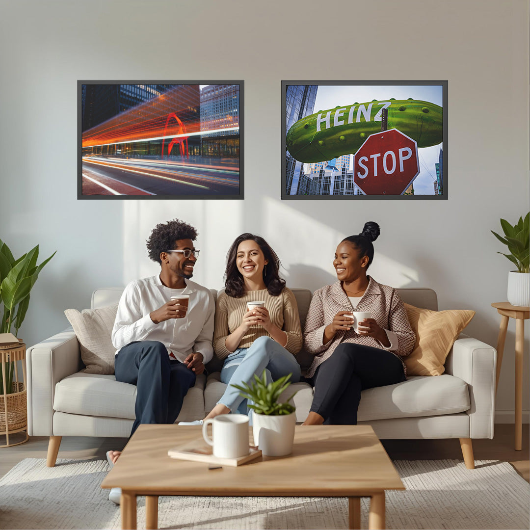 A STOP sign and a Pickle – Modern City Photography Print