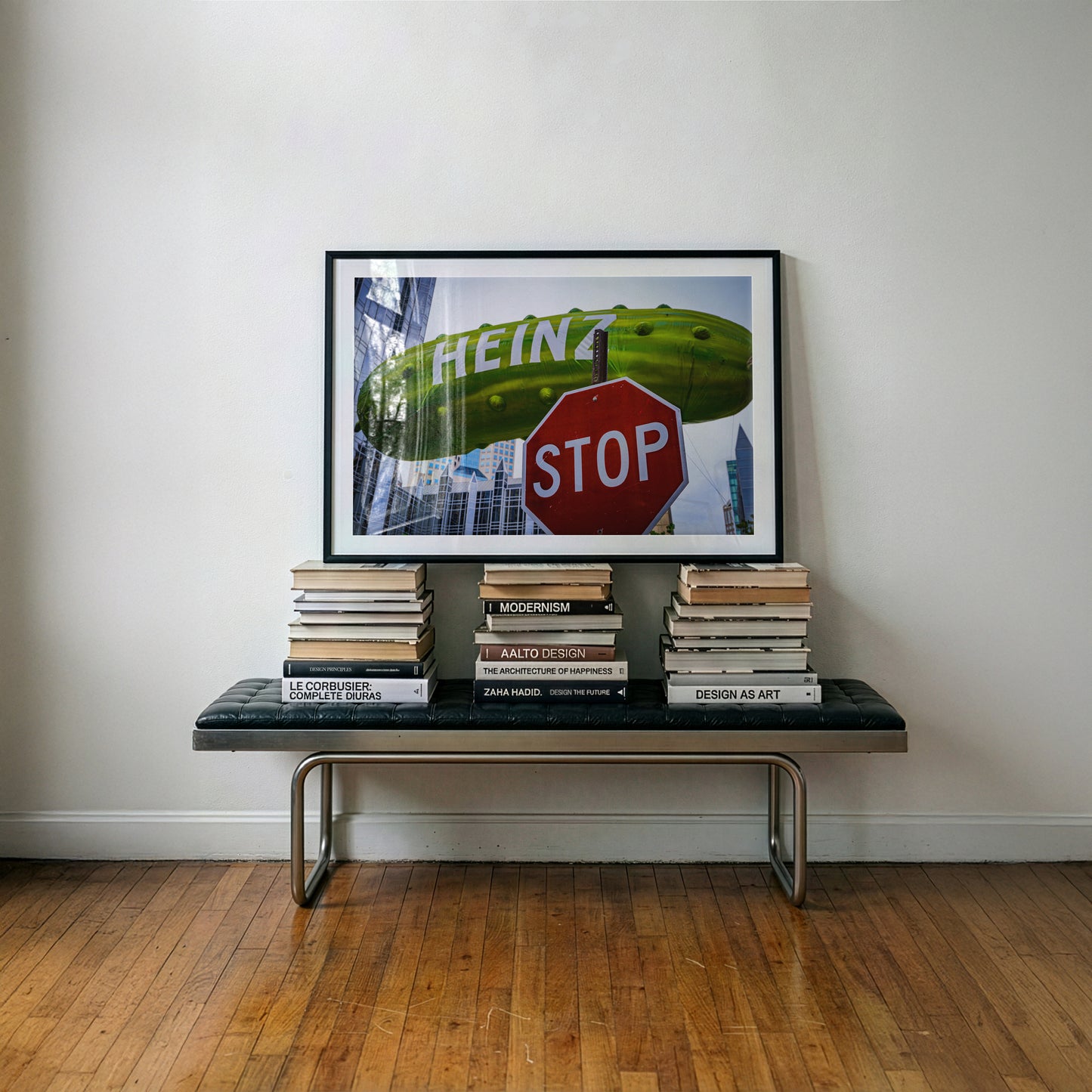 A STOP sign and a Pickle – Modern City Photography Print