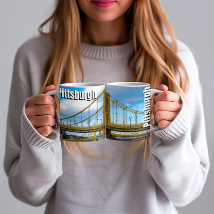 Morning Coffee Meets Pittsburgh Iconic Views – Yellow Bridges Forever