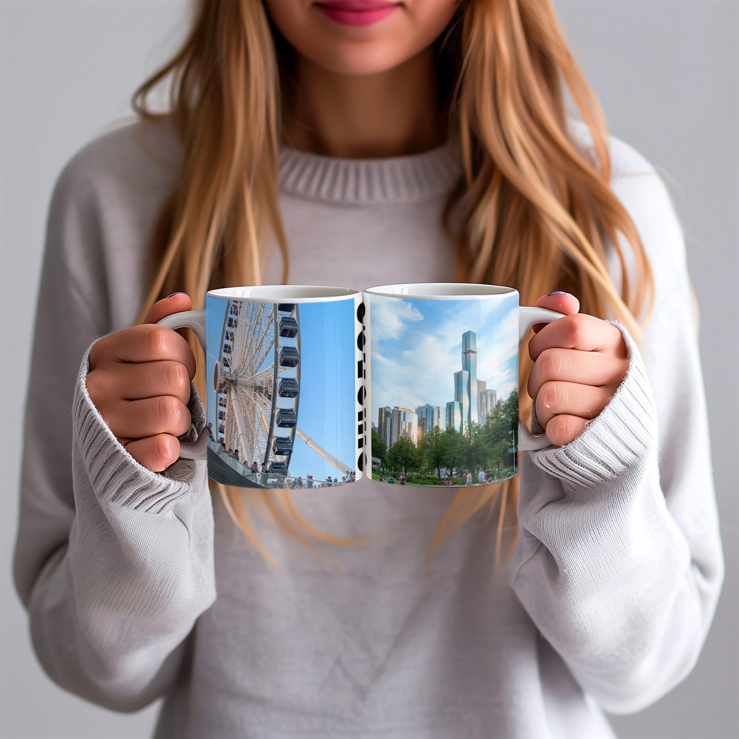 Chicago Coffee Mug, Coffee Gift for Her or Him, Coffee Cup Custom, Kitchen Decor, Small Office Gift, Gifts for Mom, Dad, Coworker, Employees