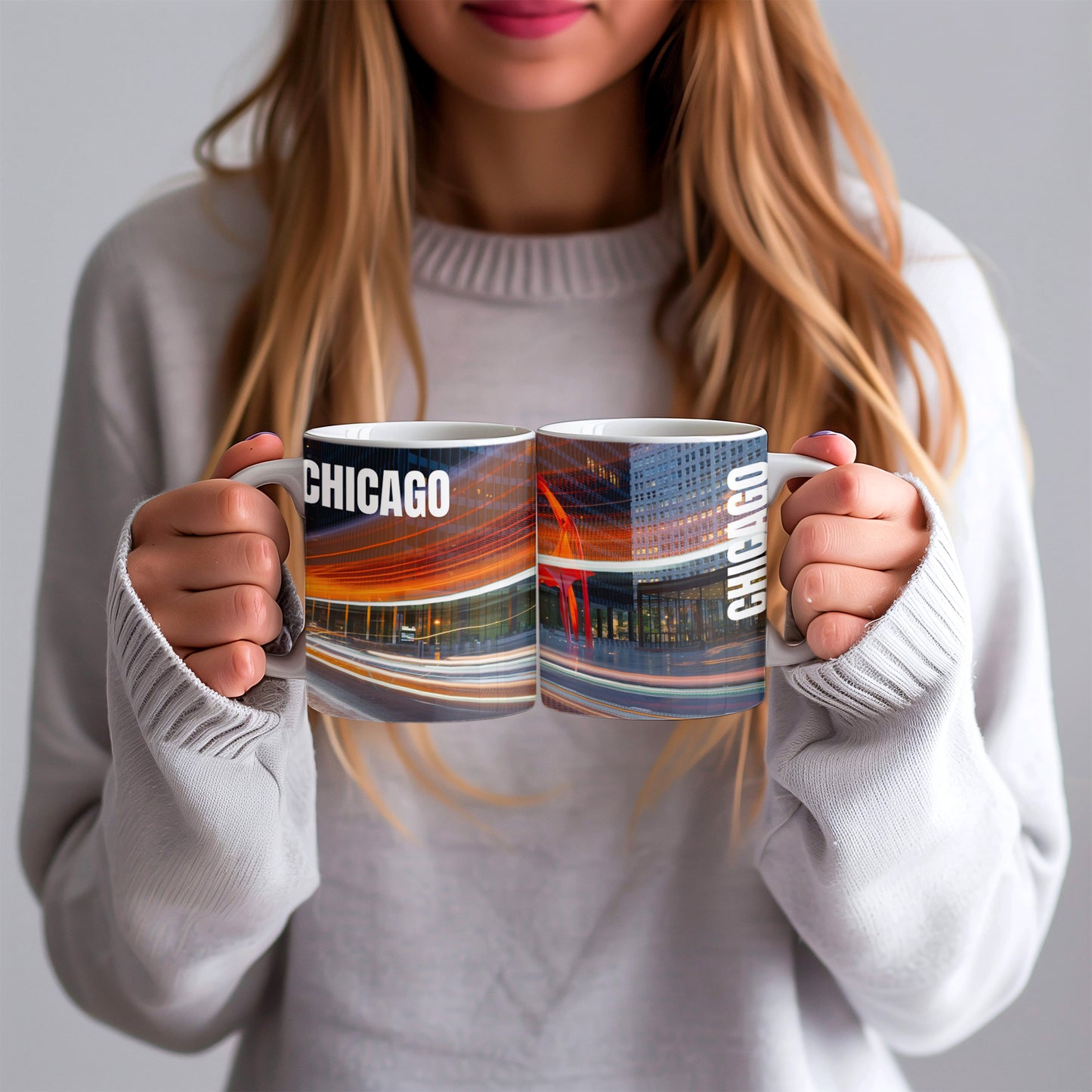 Chicago Coffee Mug, Coffee Gift for Her or Him, Coffee Cup Custom, Kitchen Decor, Small Office Gift, Gifts for Mom, Dad, Coworker, Employees