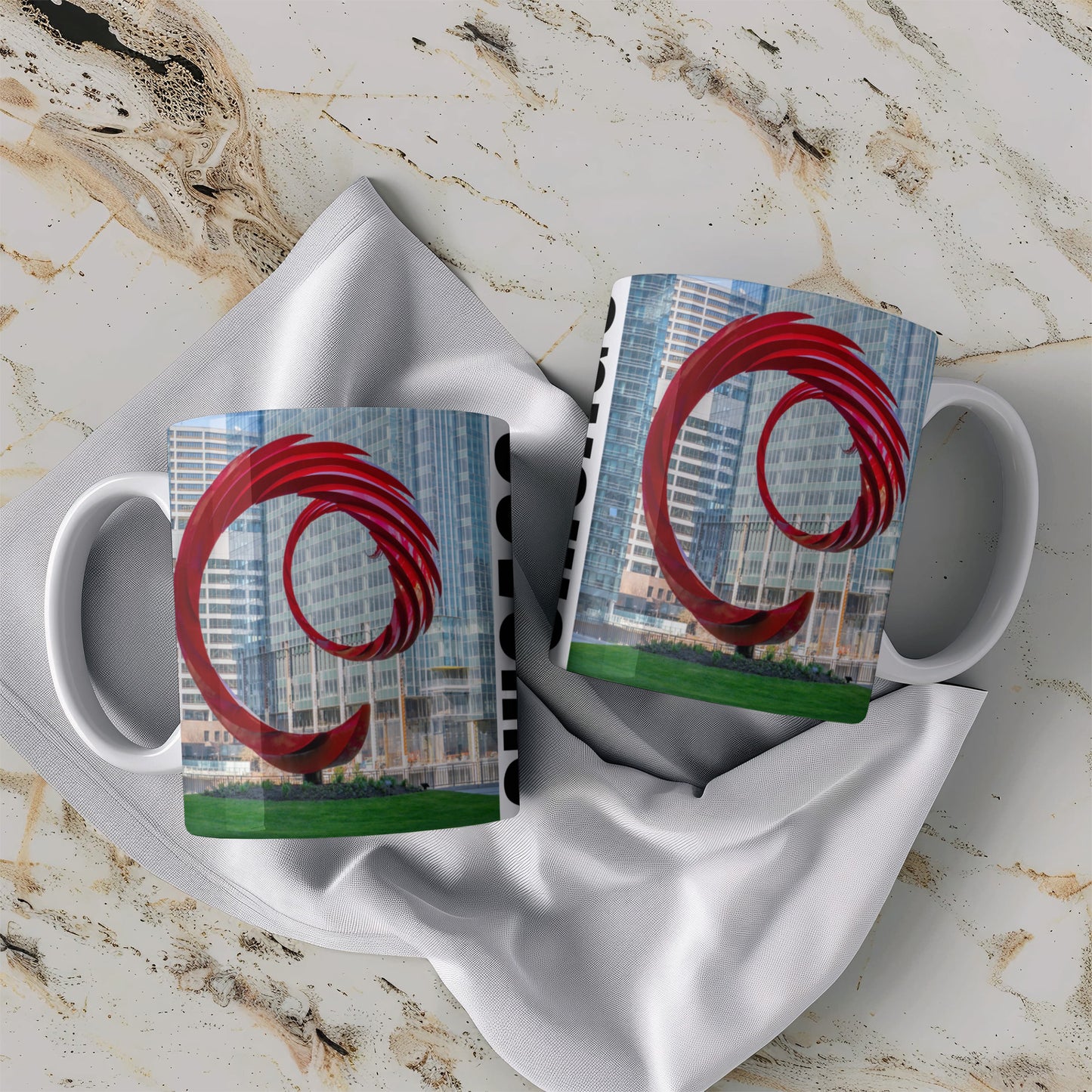 Chicago Coffee Mug, Coffee Gift for Her or Him, Coffee Cup Custom, Kitchen Decor, Small Office Gift, Gifts for Mom, Dad, Coworker, Employees