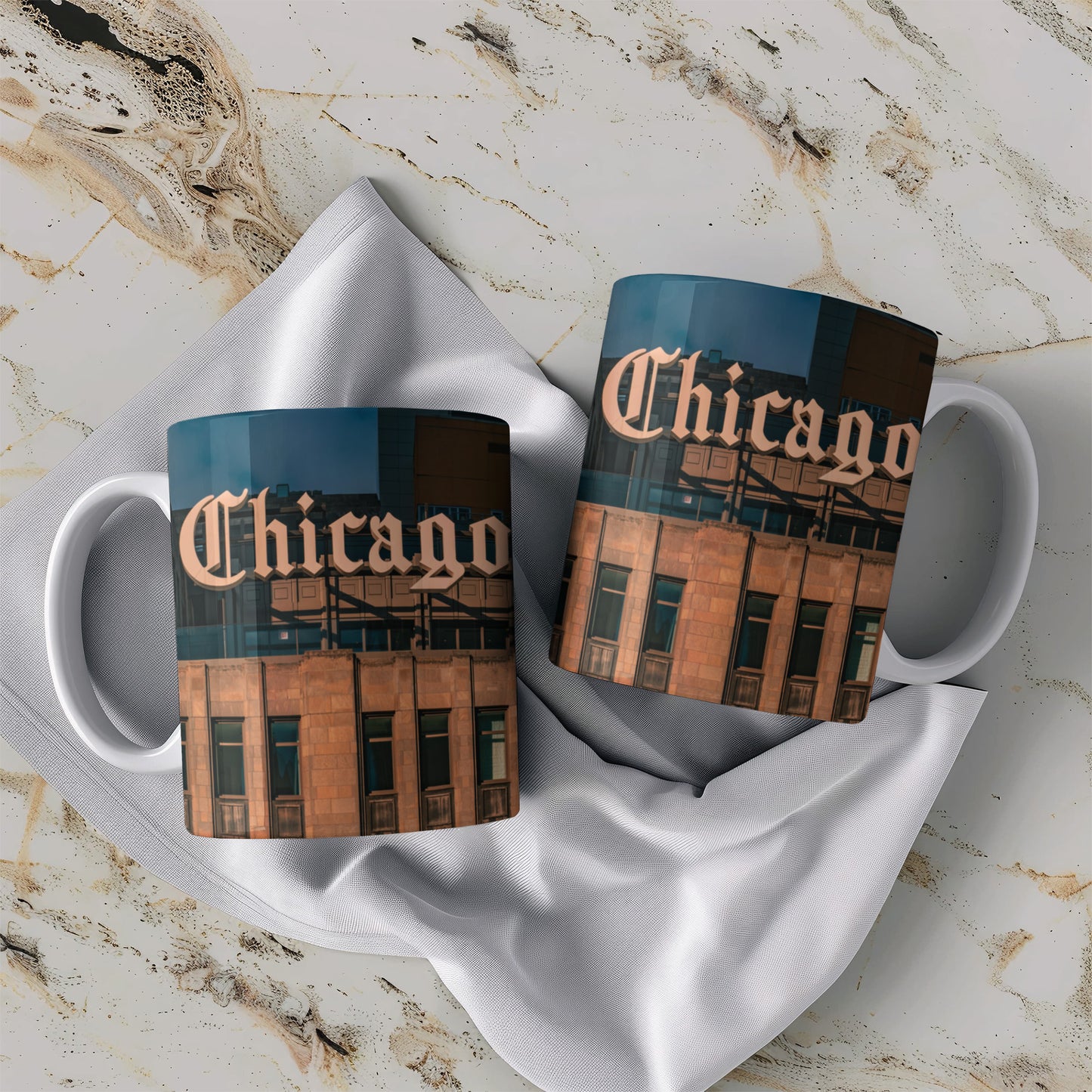 Chicago Coffee Mug, Coffee Gift for Her or Him, Coffee Cup Custom, Kitchen Decor, Small Office Gift, Gifts for Mom, Dad, Coworker, Employees